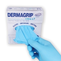 Перчатки Dermagrip Ultra LS нитриловые, голубой, 200 шт