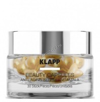 Klapp Beauty Capsules Anti-Aging Serum + Vitamin A (Капсулы красоты с антивозрастной сывороткой для лица), 30 шт