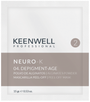 Keenwell NEURO-K 04. DEPIGMENT-AGE Peel-off Masks (Альгинатная отбеливающая маска для любого типа кожи), 15 г + 130 мл