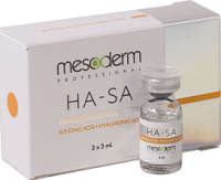 Mesoderm HA - SA (Биоревитализант с Гиалуроновой и Янтарной кислотой), 3 шт x 3мл