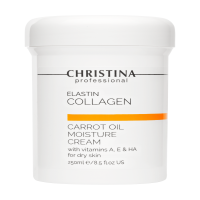 Christina Elastin Collagen Carrot Oil Moisture Cream (Увлажняющий крем с витаминами А, Е и гиалуроновой кислотой для сухой кожи)