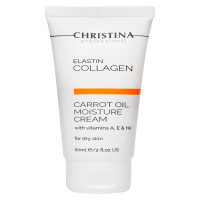 Christina Elastin Collagen Carrot Oil Moisture Cream (Увлажняющий крем с витаминами А, Е и гиалуроновой кислотой для сухой кожи)