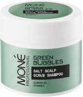 Mone Professional Green Bubbles Salt Scalp Scrub Shampoo (Деликатный шампунь-скраб), 150 мл