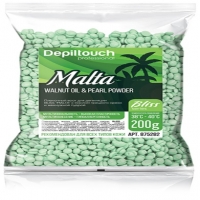 Depiltouch Professional Bliss Malta Wax (Полимерный пленочный воск Malta Bliss с маслом грецкого ореха и жемчужной пудрой)