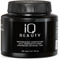 IQ Beauty Premium Crystal Top (Финишное покрытие для гель-лака каучуковое без липкого слоя глянцевое)
