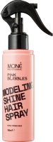 Mone Professional Pink Bubbles Modeling Shine Hairspray (Моделирующий спрей экстрасильной фиксации), 150 мл