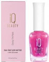 IQ Beauty Glossy Tint Nails (Лак-тинт с AHA-кислотами для естественного сияния и укрепления), 12,5 мл 