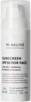 M.Aklive Sunscreen SPF50 for face for dry, Normal & Sensitive skin (Солнцезащитный крем SPF50 для сухой, нормальной и чувствительной кожи лица)
