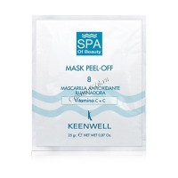 Keenwell Mask Peel-Off 8 Антиоксидантная депигментирующая альгинатная маска, 12 шт. по 25 г