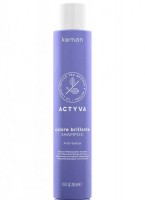 Kemon Actyva Colore Brillante Anti-yellow Shampoo (Шампунь для нейтрализации жёлтого оттенка), 250 мл