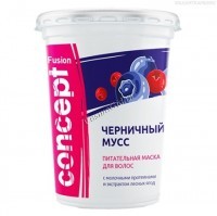 Concept Fusion mask bilberry mousse (Маска для волос «Черничный мусс» питательная с экстрактом лесных ягод), 450 мл