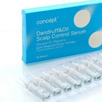 Concept Dandruff & Oil scalp control serum (Лосьон от перхоти для жирной кожи головы в ампулах), 10х5 мл