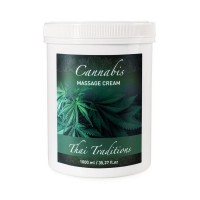 Thai Traditions Cannabis Massage Cream (Массажный крем для тела от отёков Каннабис), 1000 мл