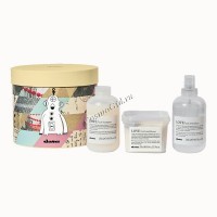 Davines Love Curl Gift Kit (шампунь для усиления завитка 250 мл, кондиционер для усиления завитка 250 мл, ревиталайзер 250 мл), 3 средства