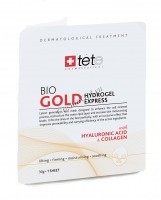 Tete Cosmeceutical Bio gold hydrogel express (Маска моментального действия с коллоидным золотом), 4 саше