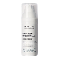 M.Aklive Sunscreen SPF30 for face for dry, Normal & Sensitive skin (Солнцезащитный крем SPF30 для сухой, нормальной и чувствительной кожи лица)