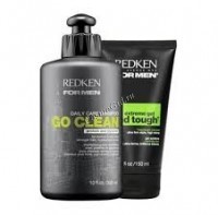 Набор Redken Man Bun (Шампунь для ежедневного ухода и гель для экстра-сильной фиксации).