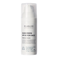 M.Aklive Sunscreens SPF50 for face for oily skin (Солнцезащитный крем SPF50 для жирной кожи лица)