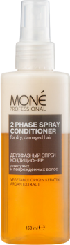 Mone Professional Top Care 2-Phase Spray Conditioner For Damaged Hair (Двухфазный спрей-кондиционер для сухих и поврежденных волос), 150 мл