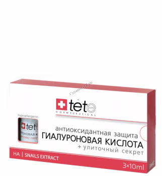 Tete Cosmeceutical Hyaluronic acid + snail extract (Гиалуроновая кислота + Улиточный секрет), 3*10 мл