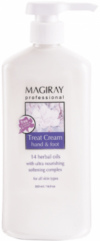 Magiray Treat Cream Hand & Foot (Эффективный питательный крем для смягчения кожи рук и ног), 500 мл