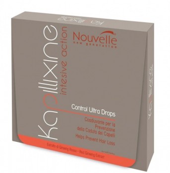 Nouvelle Kapillixine Control Ultra Drops (Лосьон против выпадения с экстрактом красного женьшеня), 7 мл х 10 шт 