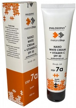 Philosophy Nano White Cream + Vitamin C SPF 30 (Отбеливающий нано крем с Витамином С и SPF30), 100 мл.