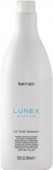 Kemon Lunex Ice Toner Shampoo (Средство для восстановления волос с антижелтым пигментом), 1000 мл