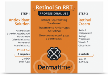 Dermatime Retinol 5n RRT (Двухшаговый омолаживающий уход с инкапсулированным ретинолом 5%), 6 саше x 5 мл