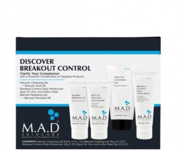 M.A.D Skincare Acne Discovery Kit (Дорожный набор препаратов для жирной, комбинированной и кожи с акне), 4 шт
