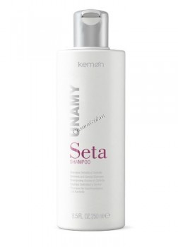 Kemon Unamy seta shampoo (Дисциплинирующий очищающий шампунь для придания гладкости)