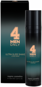Inspira Ultra Glide Shave & Face Wash (Ультрамягкий гель-крем для умывания и бритья), 75 мл