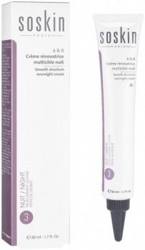 Soskin A & B Smooth Structure Overnight Cream (Ночной обновляющий крем с AHA и BHA кислотами), 50 мл