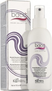 Kaaral Baco Color Blonde Elevation Leave Spray (Несмываемый спрей-блеск для светлых, седых и золотистых волос), 150 мл