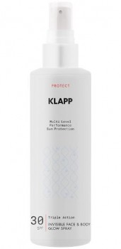 Klapp Invisible Face & Body Glow Spray SPF30 (Сияющий спрей для лица и тела SPF30), 200 мл