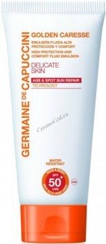 Germaine de Capuccini Golden Caresse High Protection and Comfort Fluid Emulsion SPF50 (Эмульсия солнцезащитная SPF50), 150 мл