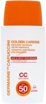 Germaine de Capuccini Golden Caresse Advanced Anti-Ageing Sun Emulsion SPF50 CC (Эмульсия антивозрастная с тональным эффектом SPF50), 50 мл