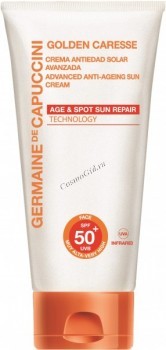 Germaine de Capuccini Golden Caresse Advanced Anti-Ageing Sun Cream SPF50+ (Антивозрастной крем SPF 50+), 50 мл