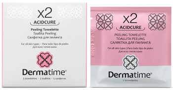 Dermatime ACIDCURE X2 Peeling Towelette (Набор салфеток для пилинга), 5 шт