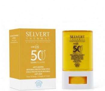 Selvert Thermal Sun Care Anti Aging Invisible Protection Stick SPF50+ (Защитный невидимый стик для чувствительных зон), 15 мл