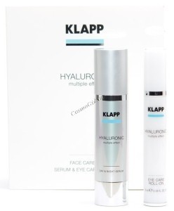 Klapp hyaluronic Face care set (Набор «Гиалуроник» - сыворотка + гель для век), 2 препарата