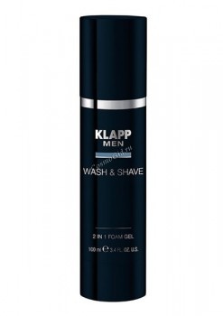 Klapp men Wash & shave - 2in1 foam gel (Гель для бритья и умывания), 100 мл