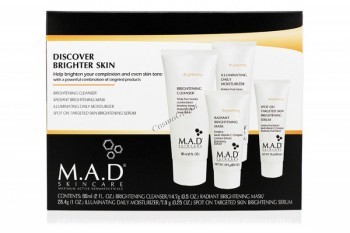 M.A.D Skincare Brightening Discover Kit (Дорожный набор препаратов для осветления кожи), 4 шт