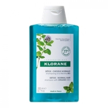 Klorane Shampoo (Детокс-шампунь с органическим экстрактом водной мяты)