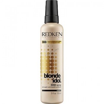 Redken Blonde idol BBB spray (Легкий многофункциональный спрей-уход для волос блонд), 150 мл.