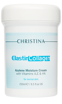 Christina / Elastin Collagen Azulene Moisture Cream (Увлажняющий азуленовый крем с коллагеном и эластином для нормальной кожи), 250 мл.