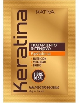 Kativa Keratina (Интенсивная восстанавливающая маска с кератином для поврежденных и хрупких волос), 35 гр