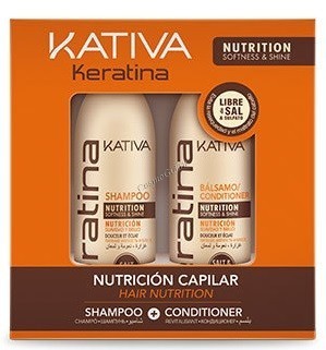 Kativa Keratina (Набор Укрепляющий шампунь+кондиционер с кератином), 2х100мл