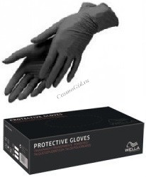 Wella (Одноразовые черные перчатки 100% нитриловые без талька)