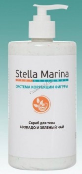 Stella Marina Скраб на основе измельчённой морской раковины «Авокадо и зеленый чай», 700 мл